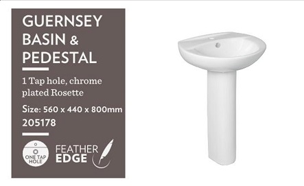 GUERNSEY BASIN AND PEDESTAL